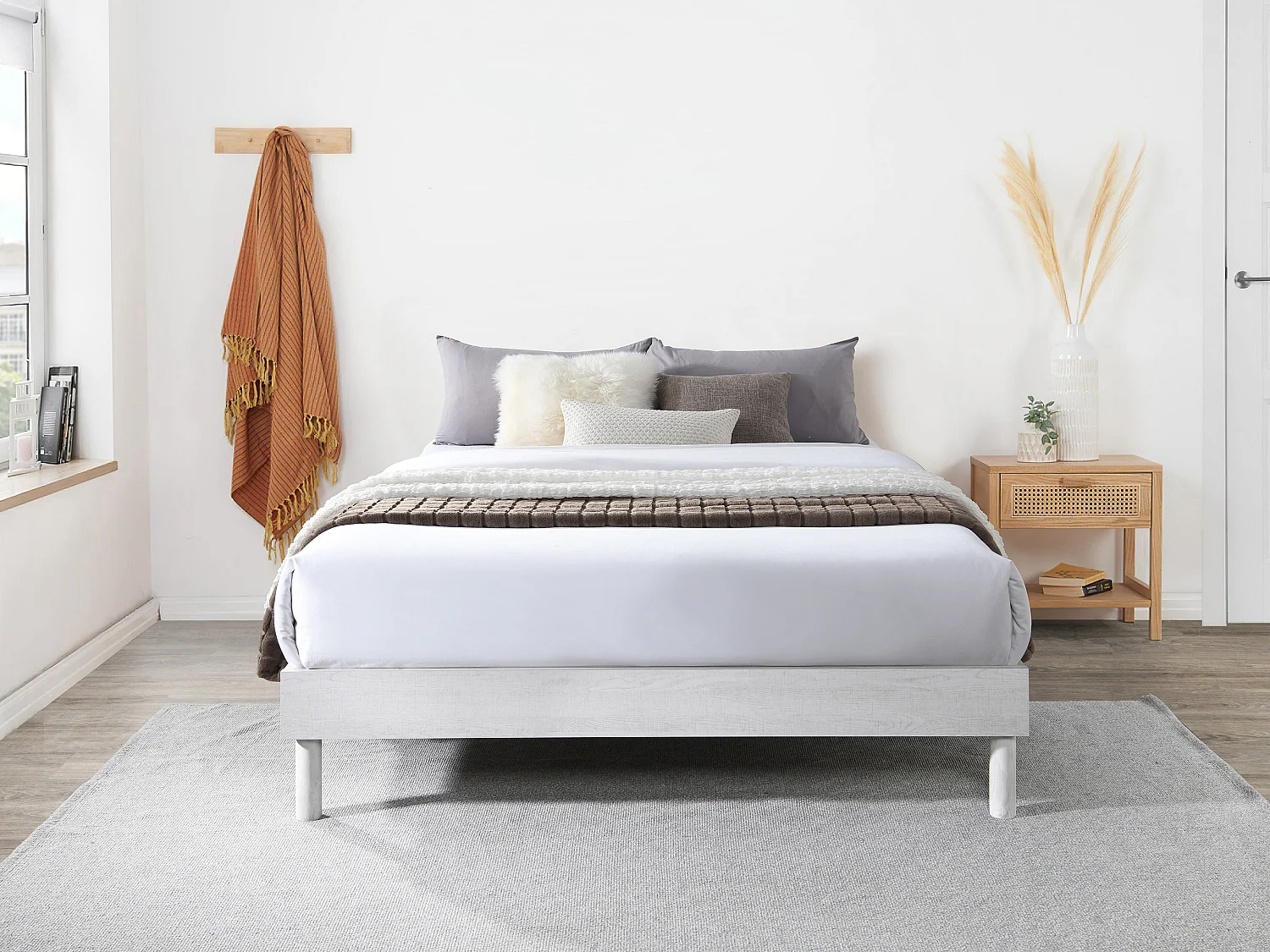 Sengefjærer 180 x 200 cm - Hvit - MUCHIGAN fra YSMÉE