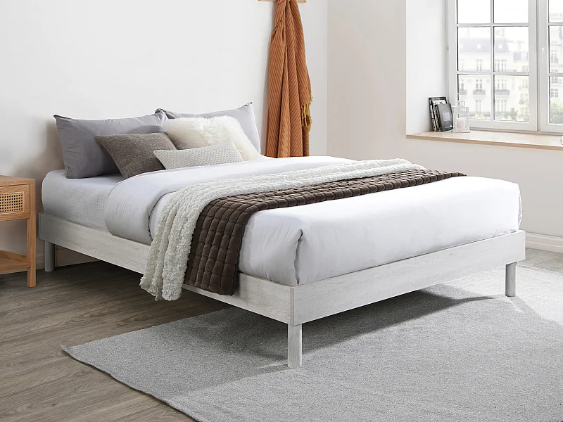 Rete a doghe 180 x 200 cm Bianco - MUCHIGAN di YSMÉE