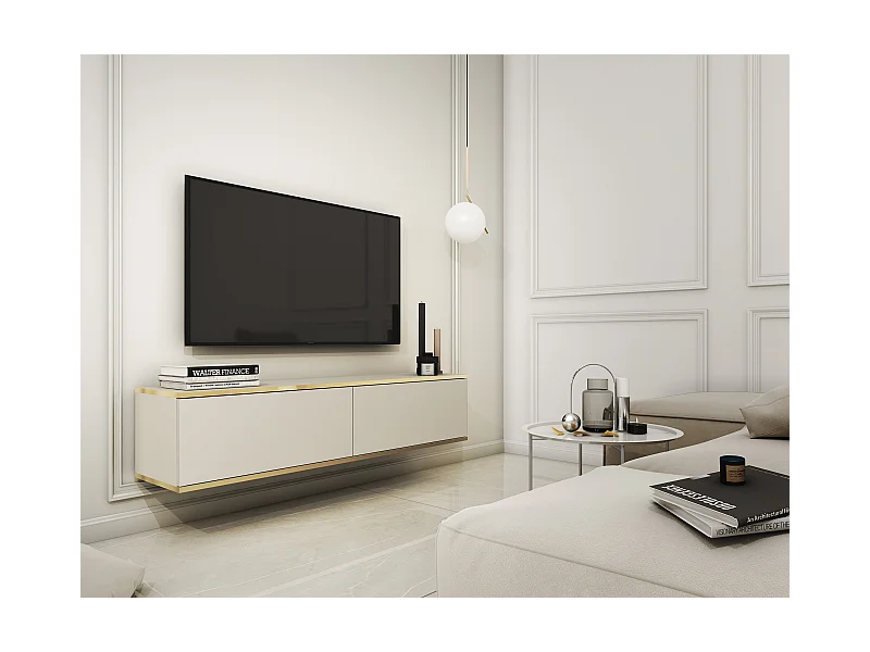TV-Element hängend, Beige / Gold, 135 cm - MUCALMA