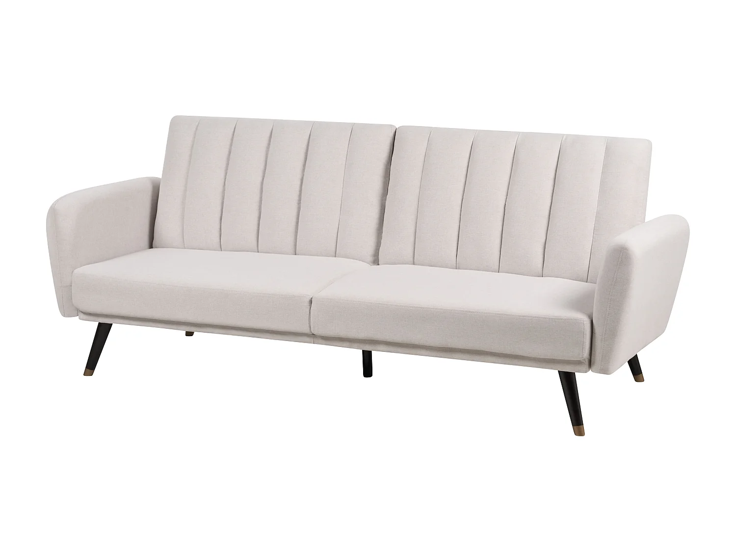 Sofá-cama VIMMERBY Tecido Creme 3 lugares