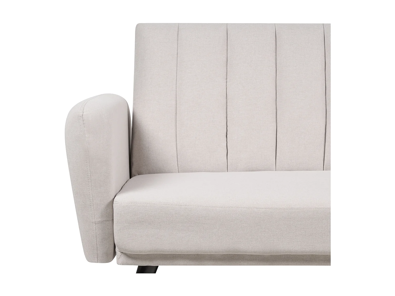 Sofá-cama VIMMERBY Tecido Creme 3 lugares