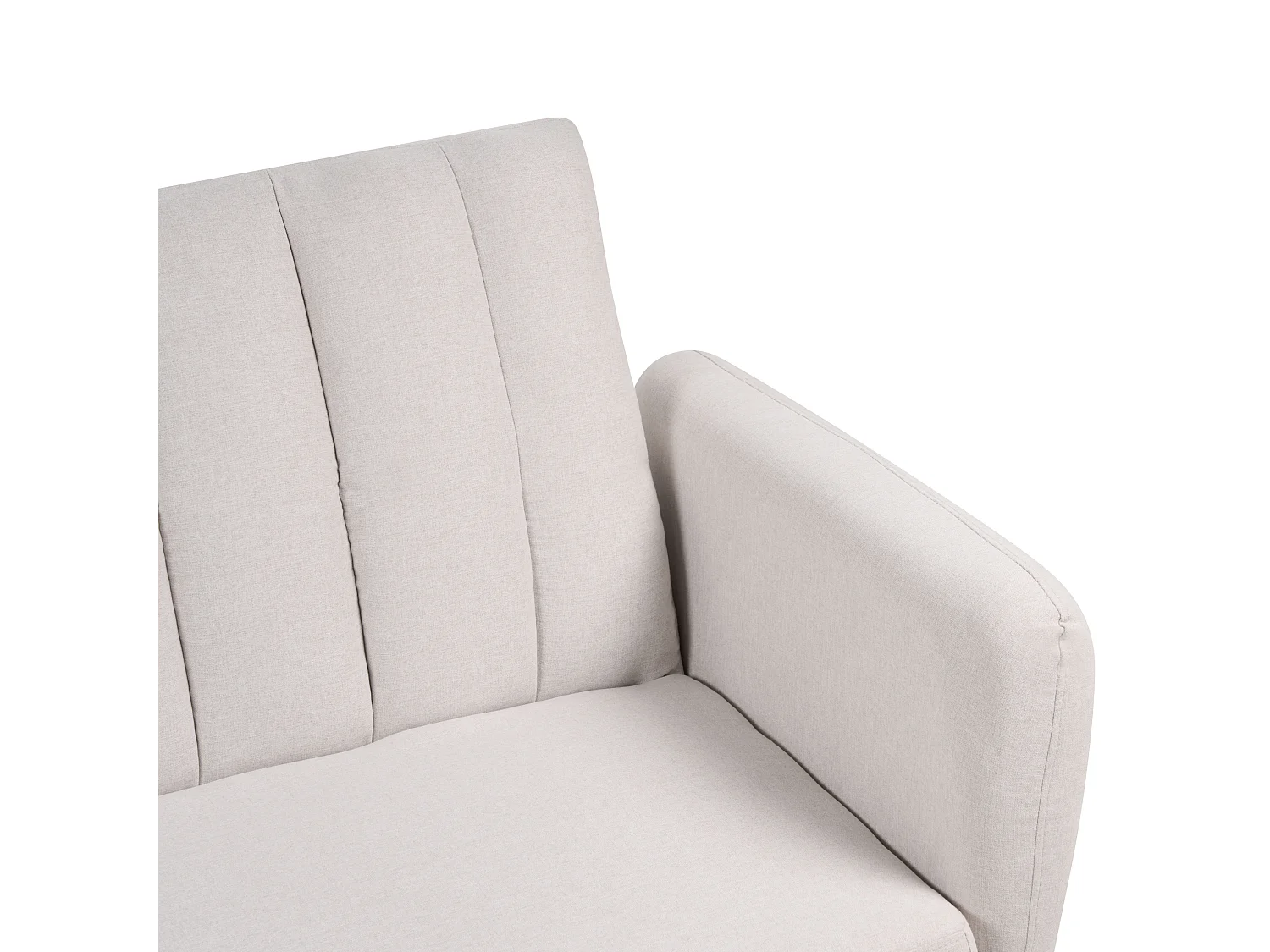 Sofá-cama VIMMERBY Tecido Creme 3 lugares