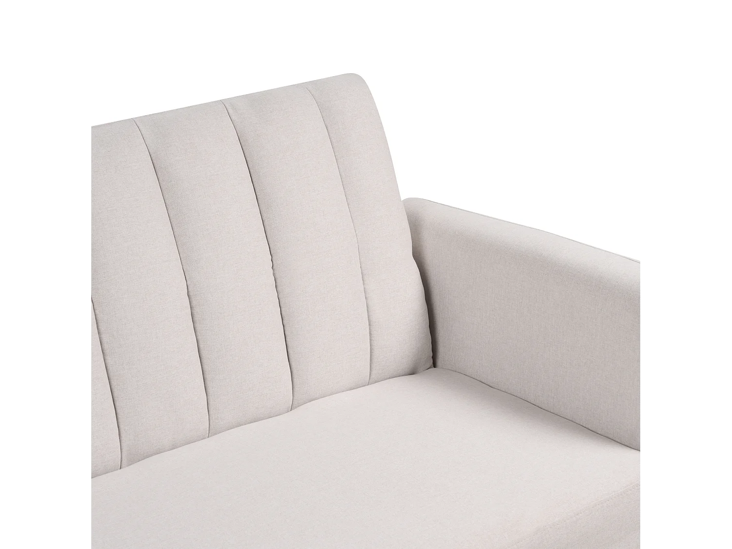 Sofá-cama VIMMERBY Tecido Creme 3 lugares