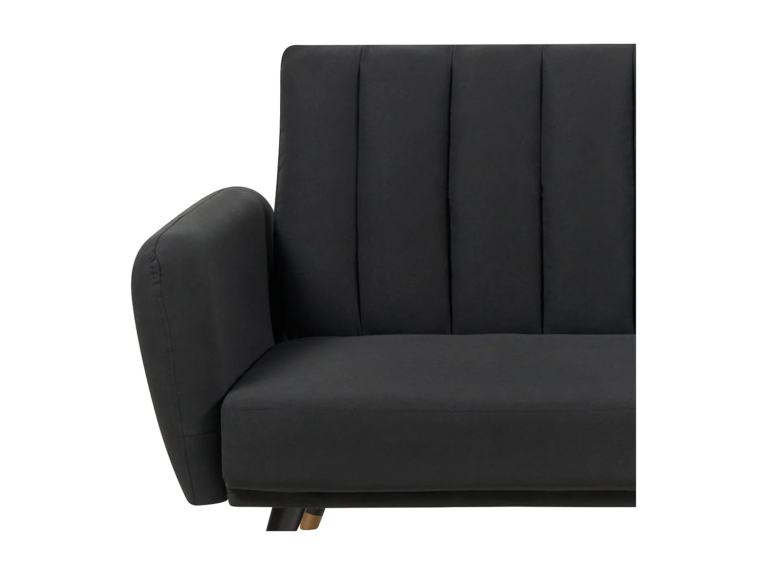 Divano letto VIMMERBY Tessuto Nero 3 posti