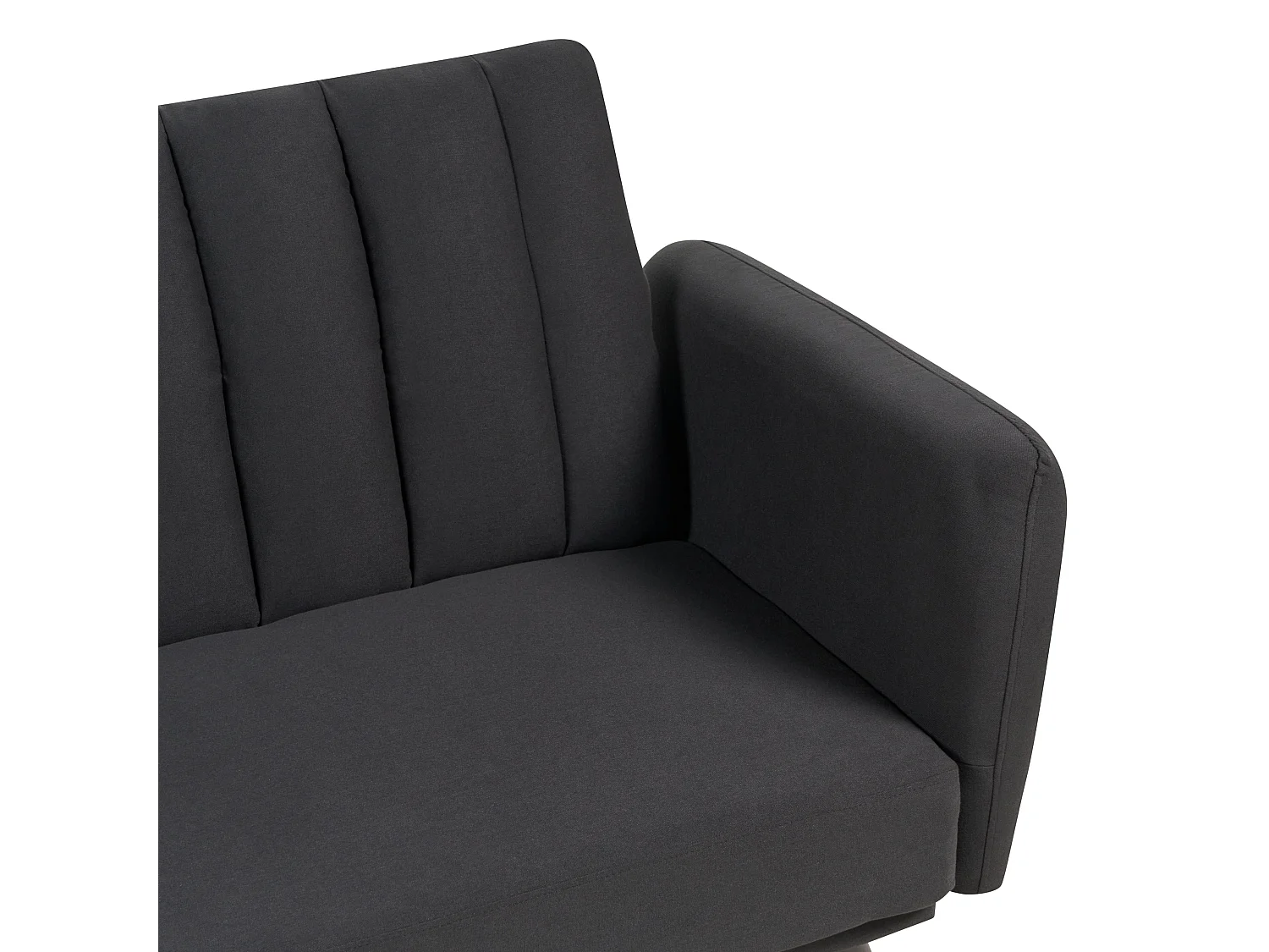 Canapé-lit 3 places VIMMERBY Tissu Noir