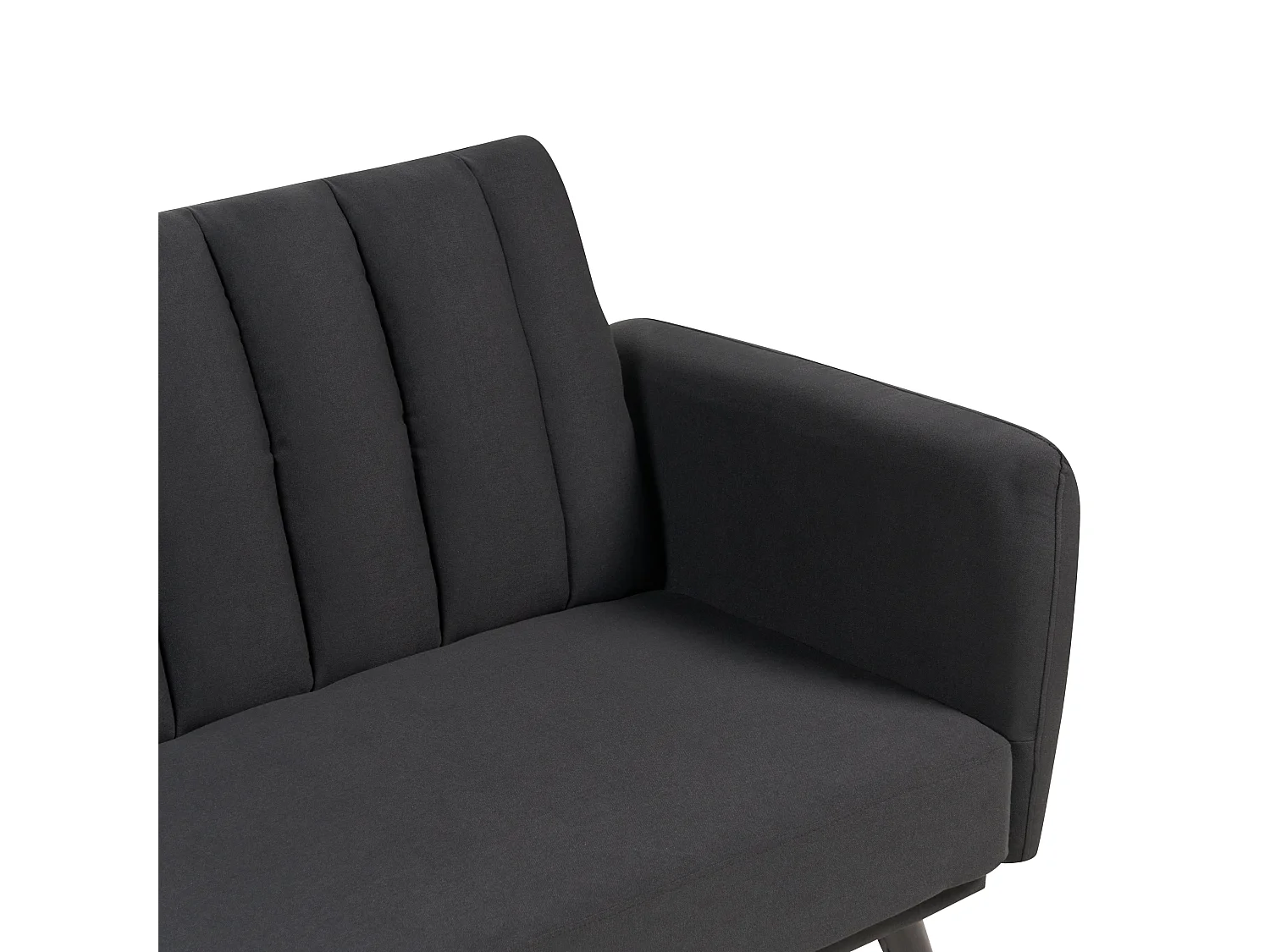 Canapé-lit 3 places VIMMERBY Tissu Noir