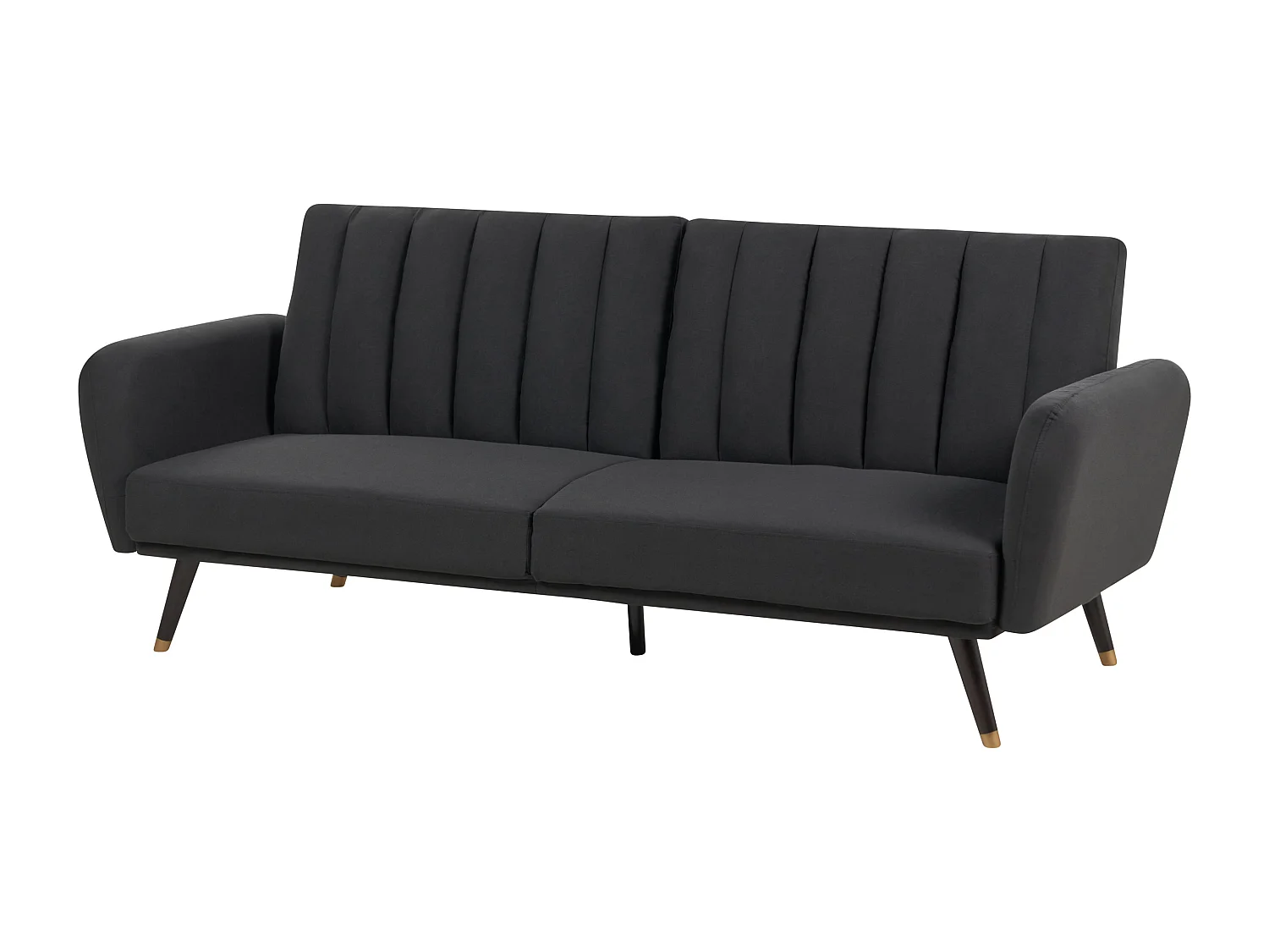 Canapé-lit 3 places VIMMERBY Tissu Noir