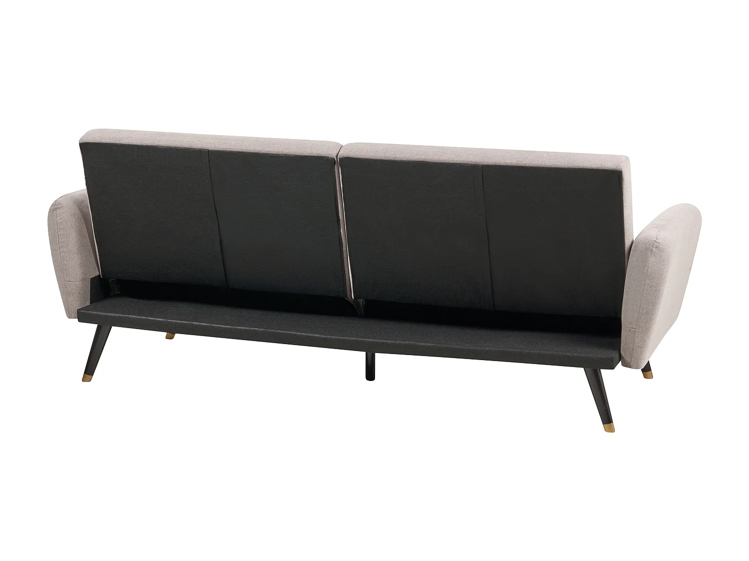 Sofá-cama VIMMERBY Tecido Castanho claro 3 lugares