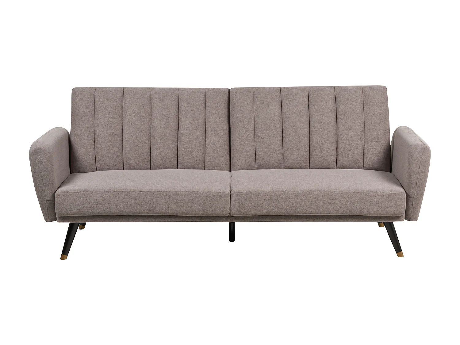 Canapé-lit 3 places VIMMERBY Tissu Marron clair