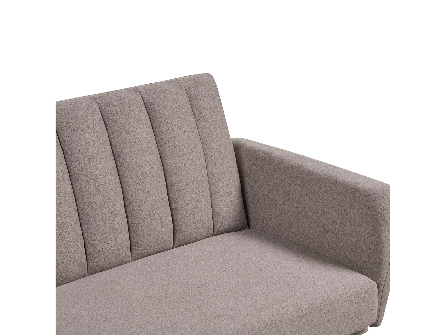 Canapé-lit 3 places VIMMERBY Tissu Marron clair