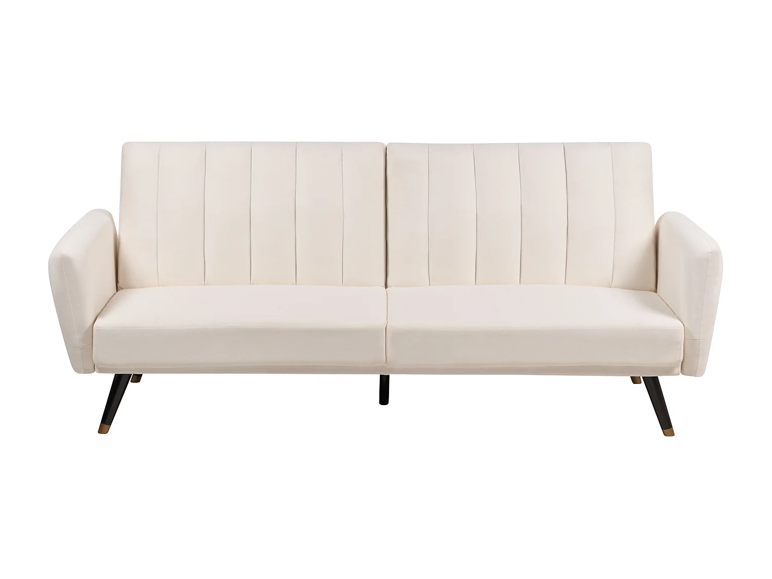 Divano letto VIMMERBY Tessuto Beige chiaro 3 posti