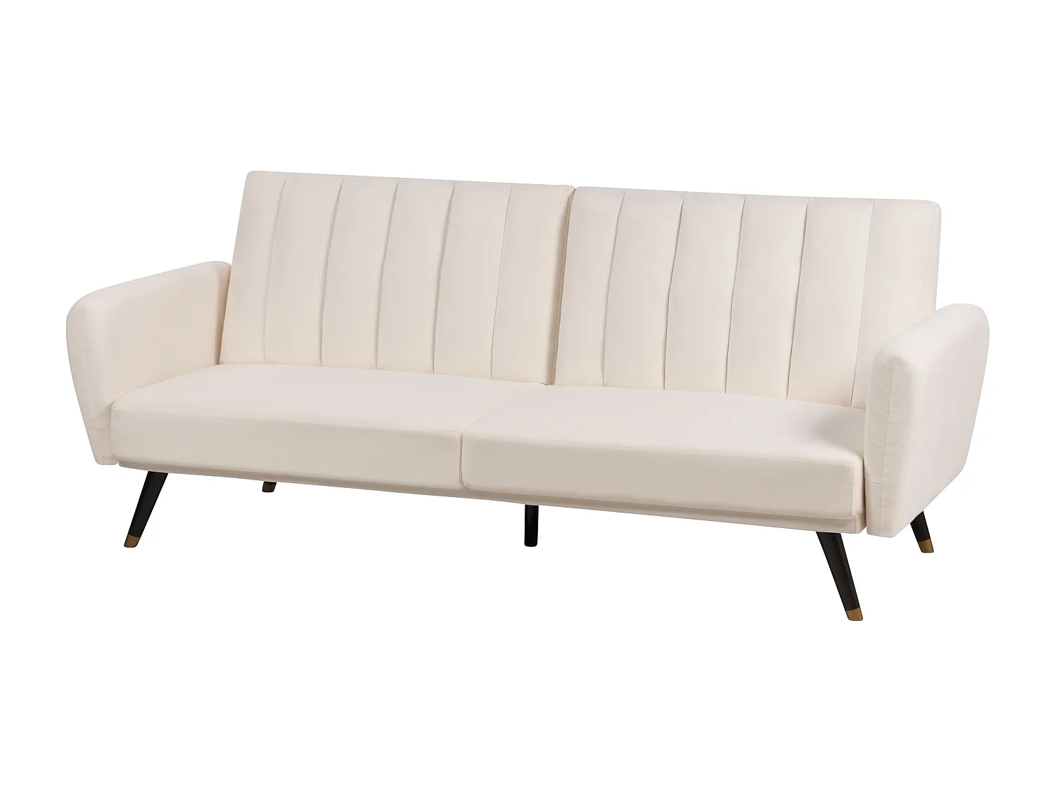 Divano letto VIMMERBY Tessuto Beige chiaro 3 posti