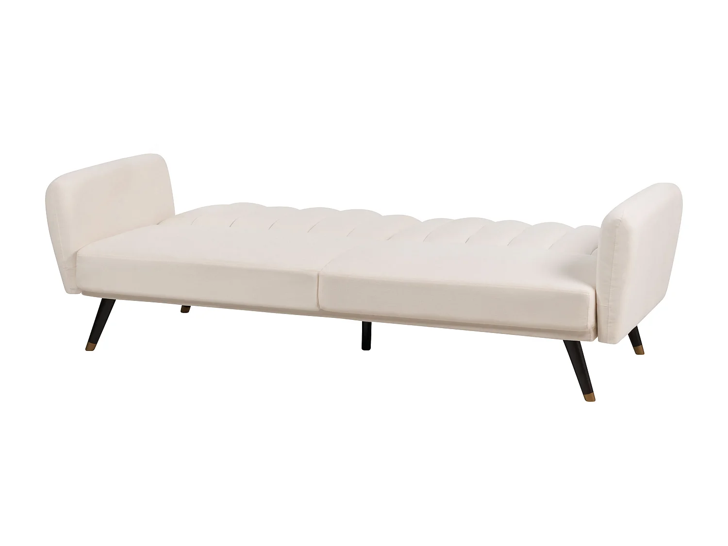 Divano letto VIMMERBY Tessuto Beige chiaro 3 posti