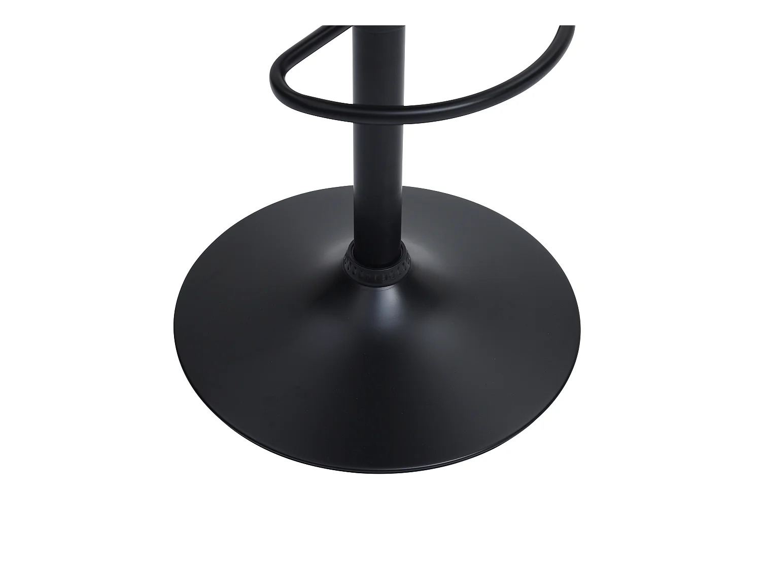 Taburete de bar de pana y metal negro - Altura ajustable - Crema - MASURIE