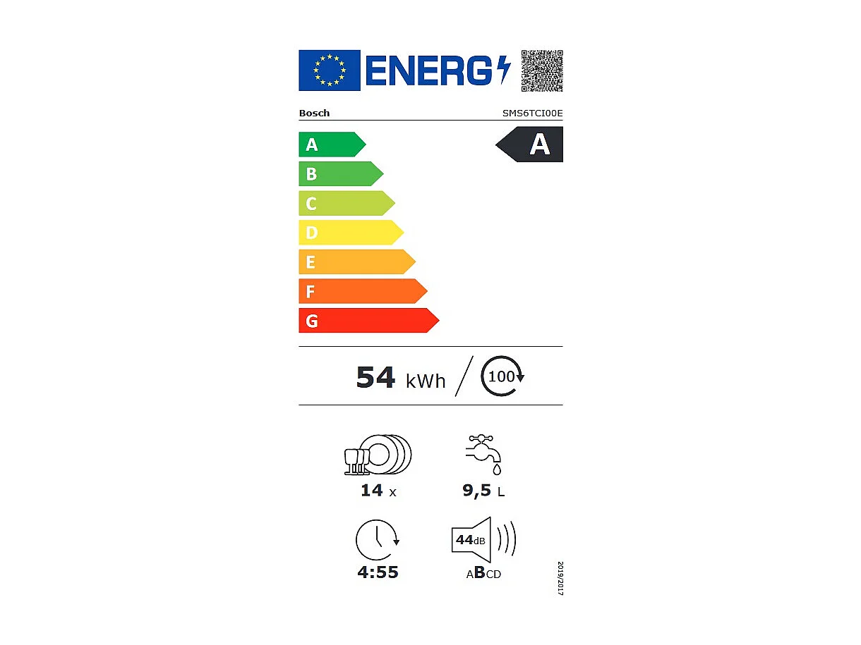Bosch Serie 6 SMS6TCI00E Lavastoviglie Libera Installazione 14 Coperti Classe A Acciaio