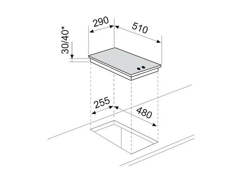 Plaque électrique GLEM 3500W 29cm, GT320IX