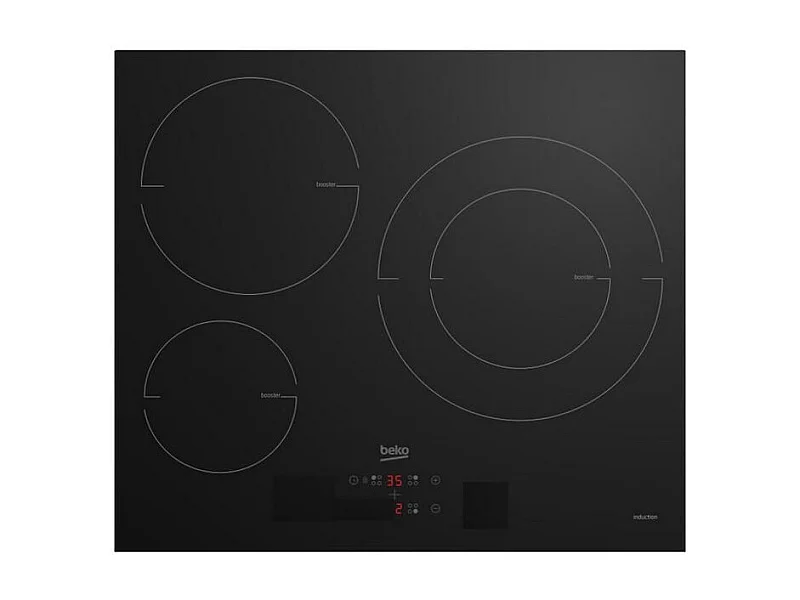 Table a Induction BEKO HII63405MT - 3 plaques de cuisson - Noir