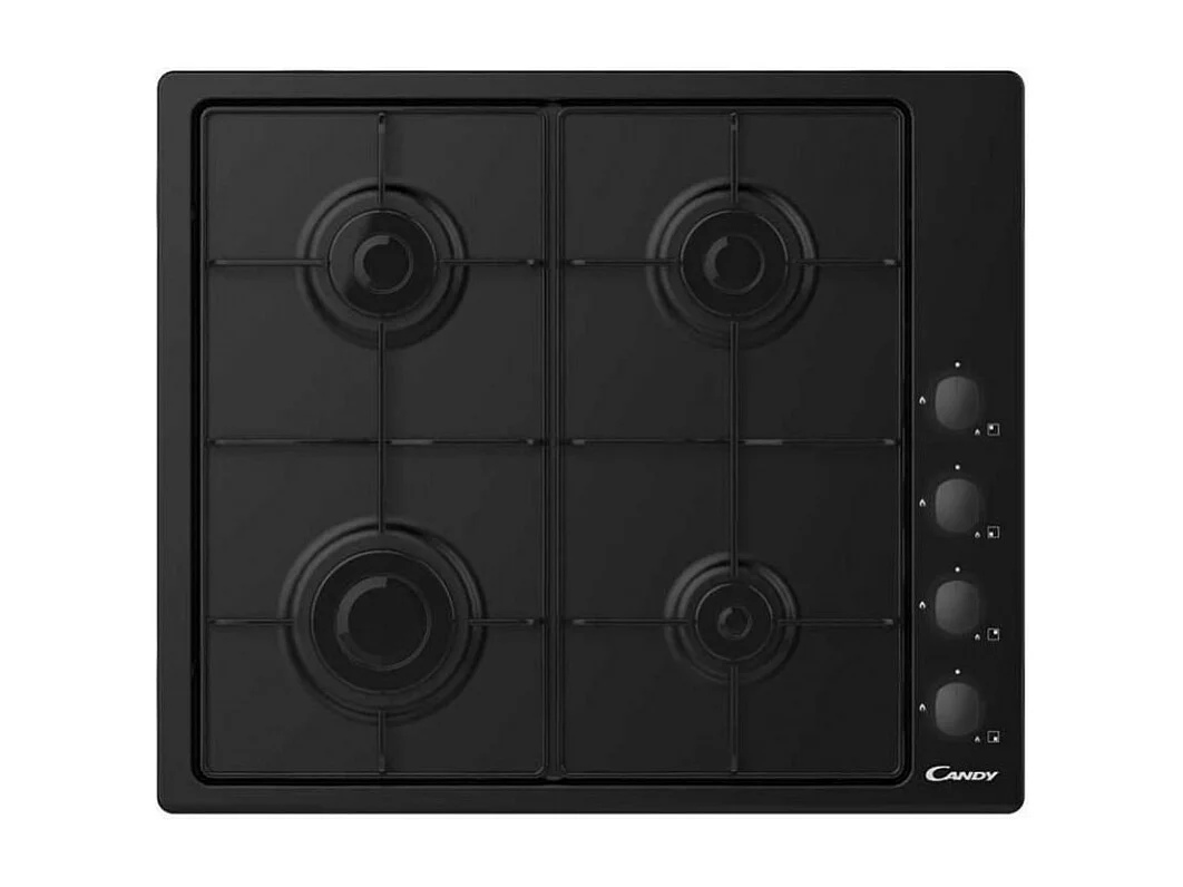 Candy Idea Piano Cottura CHW6LBB Piano Cottura da Incasso a Gas 4 Fornelli Nero