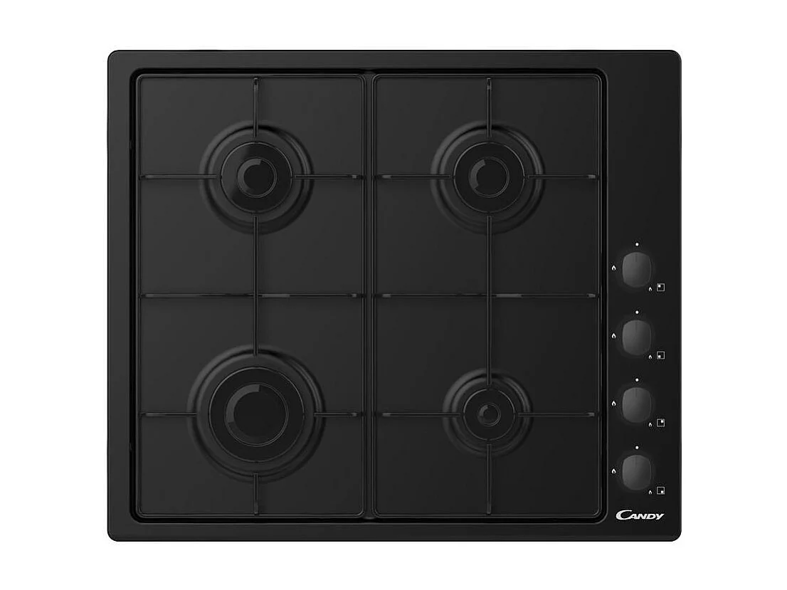 Candy Idea Piano Cottura CHW6LBB Piano Cottura da Incasso a Gas 4 Fornelli Nero