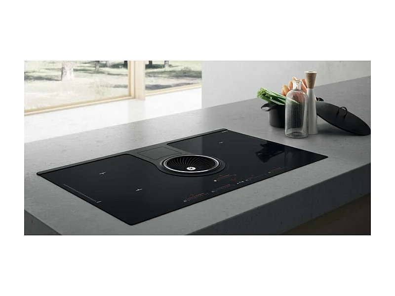 Elica Table de cuisson aspirante induction 83cm 4 feux 7400w noir - prf0120976