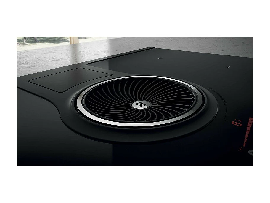 Elica Table de cuisson aspirante induction 83cm 4 feux 7400w noir - prf0120976