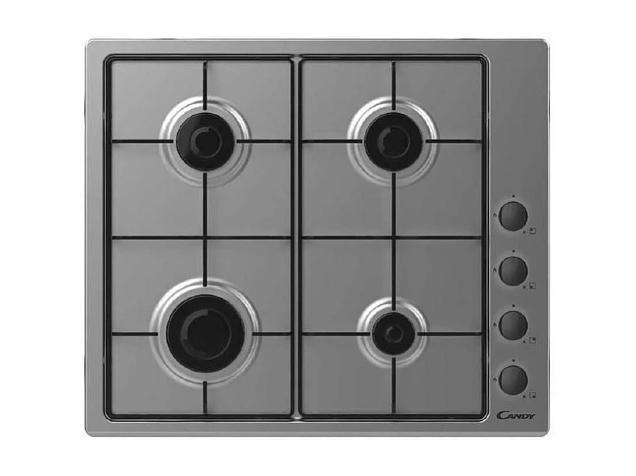 Candy CHW6LBX Piano Cottura Acciaio Inossidabile Da Incasso Gas 4 Fornelli