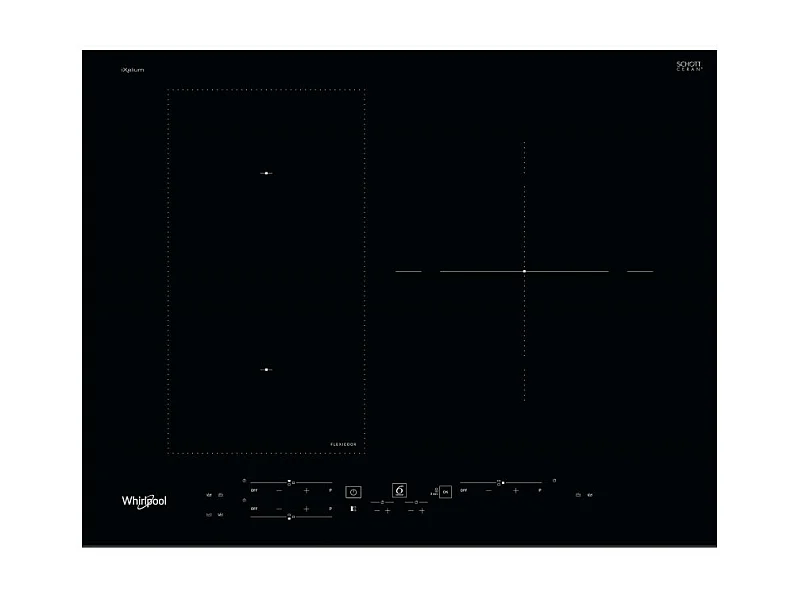Whirlpool Table de cuisson à induction 65cm 3 feux 7200w noir - wlb3965bfixl