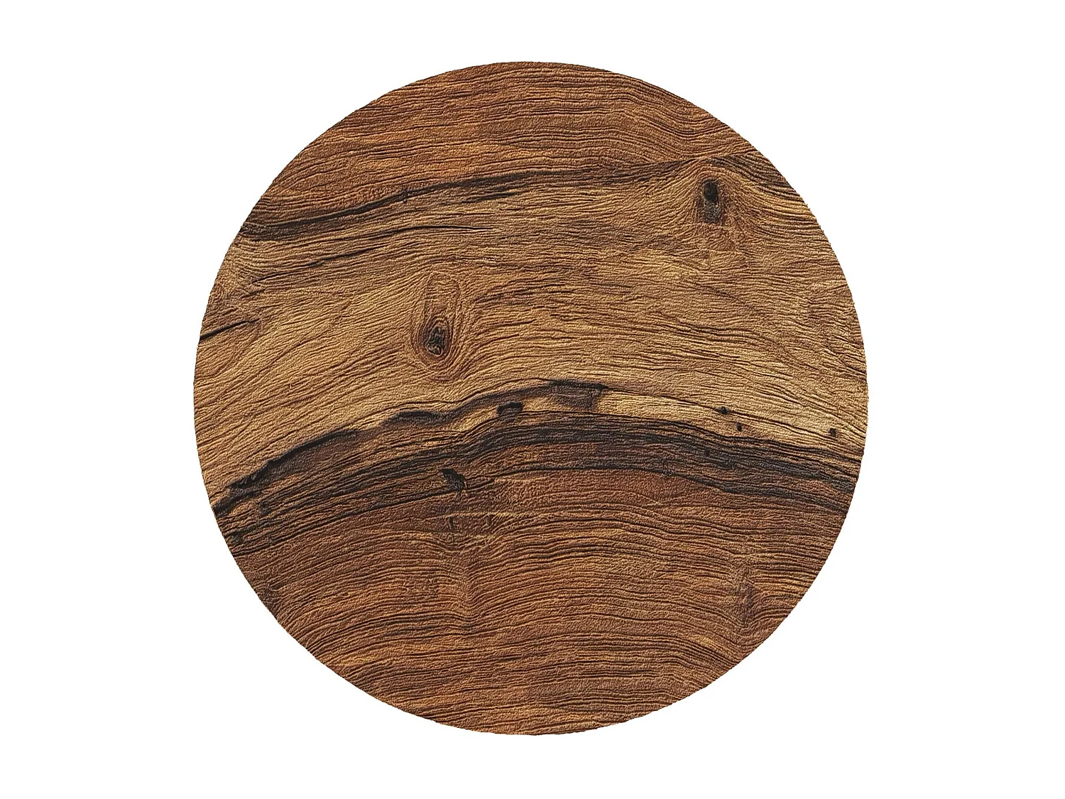 Tabouret rond en bois de teck recyclé H45 cm - Léa