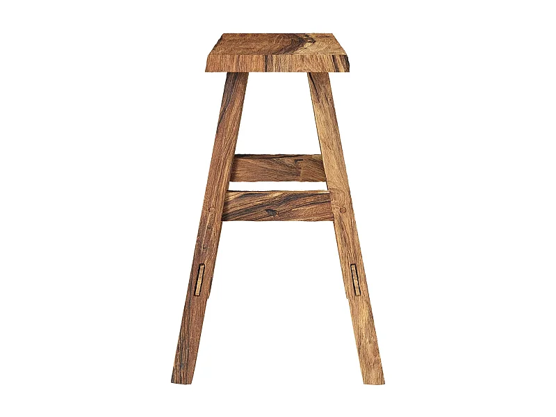 <br/>Taburete de madera de teca reciclada de 45 cm de altura - Bob
