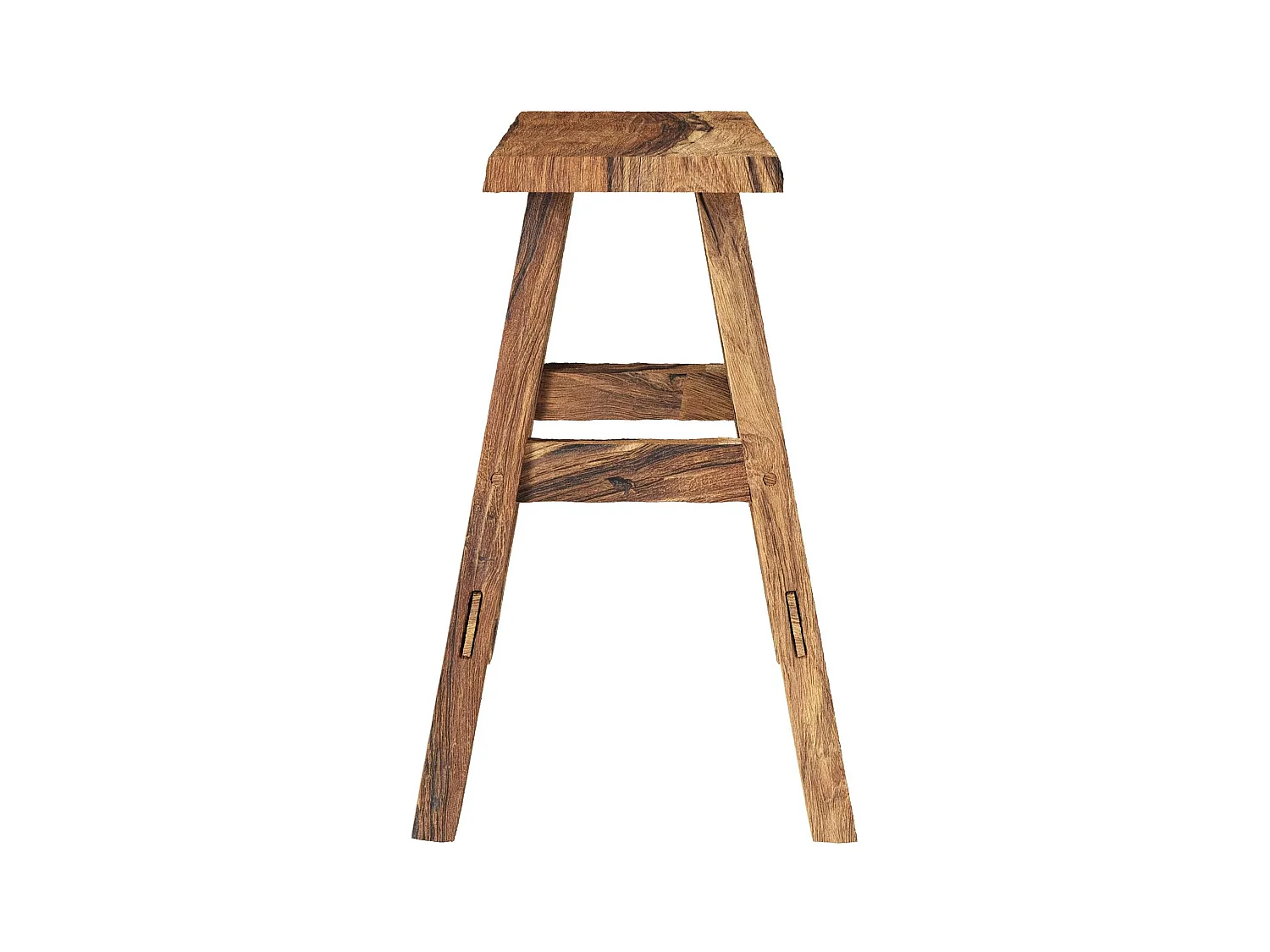 Tabouret en bois de teck recyclé H45 cm - Bob