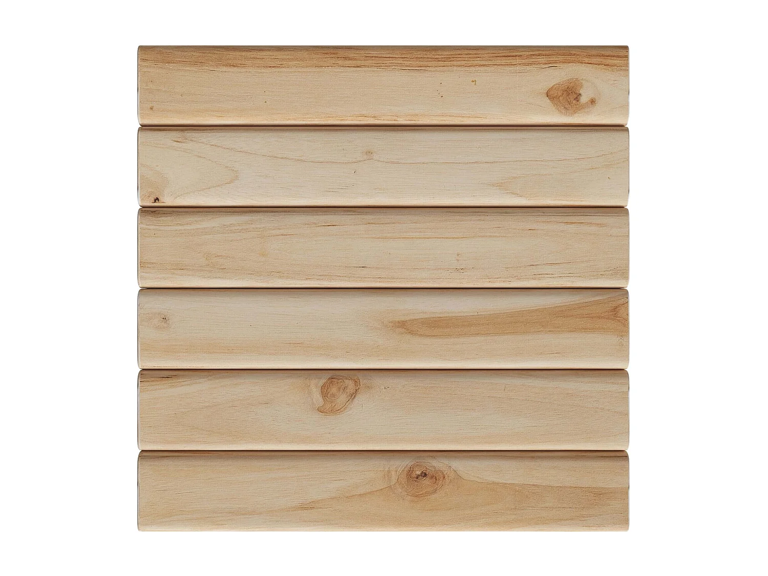 Taburete cuadrado de madera de teca sin tratar de 40 cm de altura - Makam