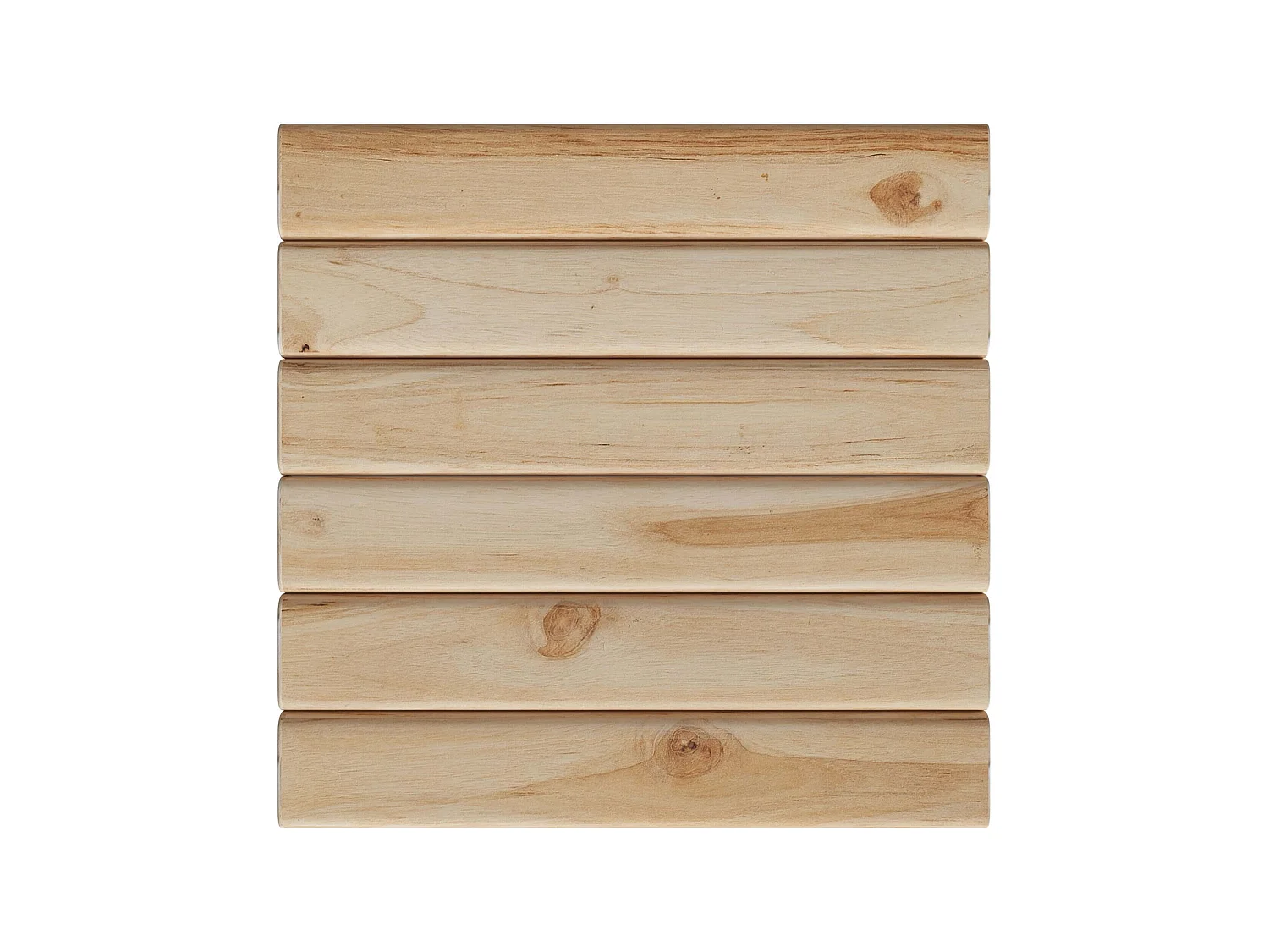 Sgabello da giardino quadrato in legno di teak grezzo H40 cm - Makam