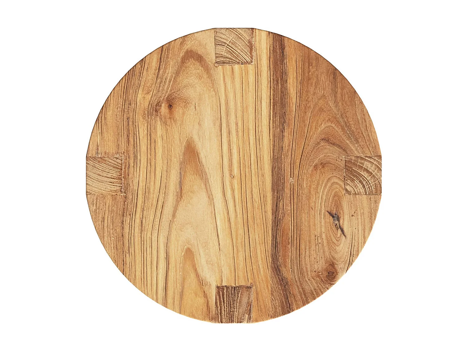 Tabouret rond en bois de teck recyclé H45,5 cm - Noé