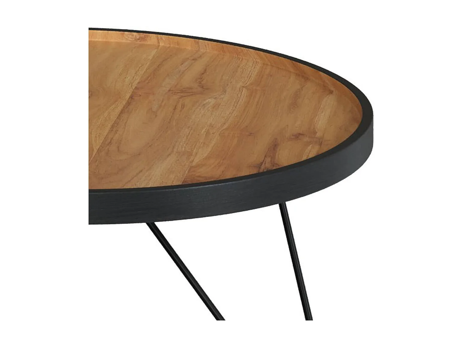 Tables gigognes en bois de teck recyclé et pieds en métal (lot de 2) - Bao