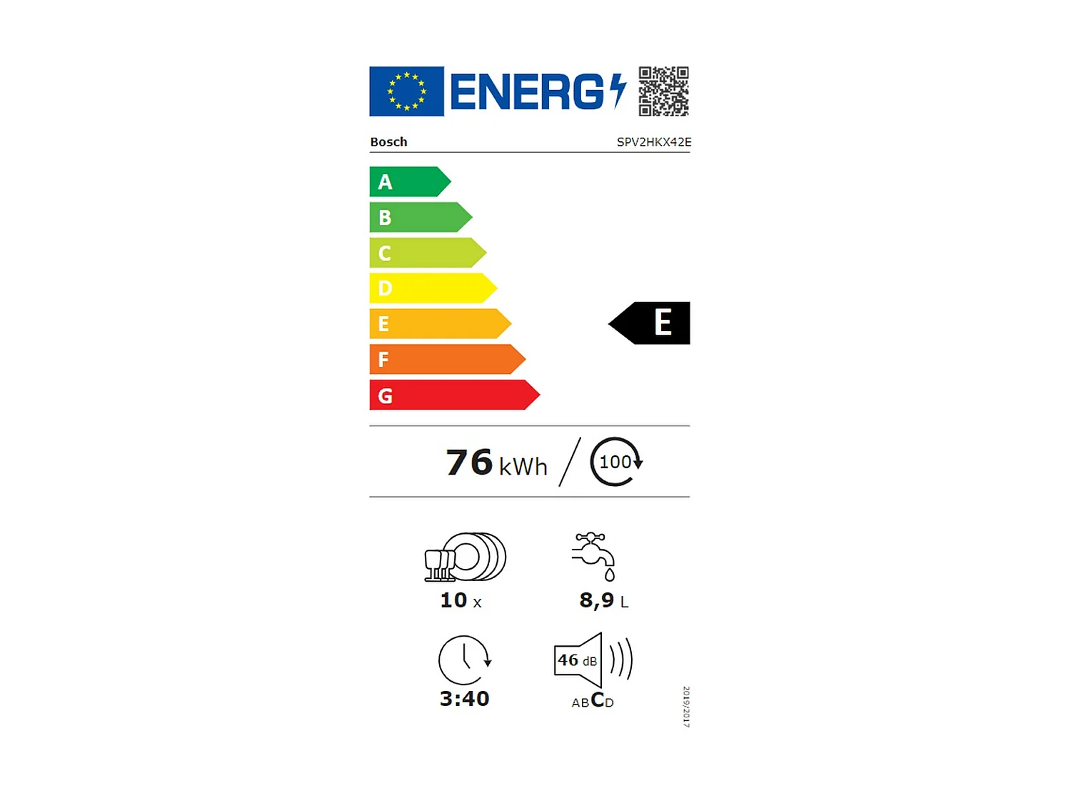 Bosch Serie 2 SPV2HKX42E Lavastoviglie a Scomparsa Totale 10 Coperti Classe E