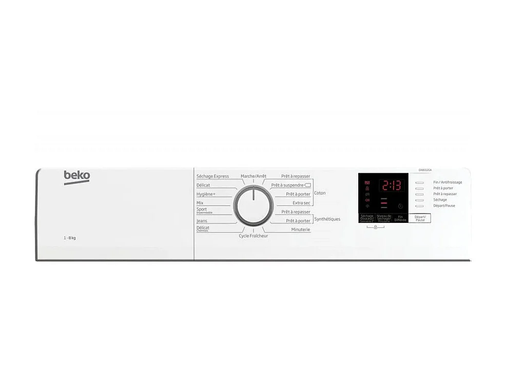 Beko Sèche-linge à évacuation 60cm 8kg blanc - DA8013PA