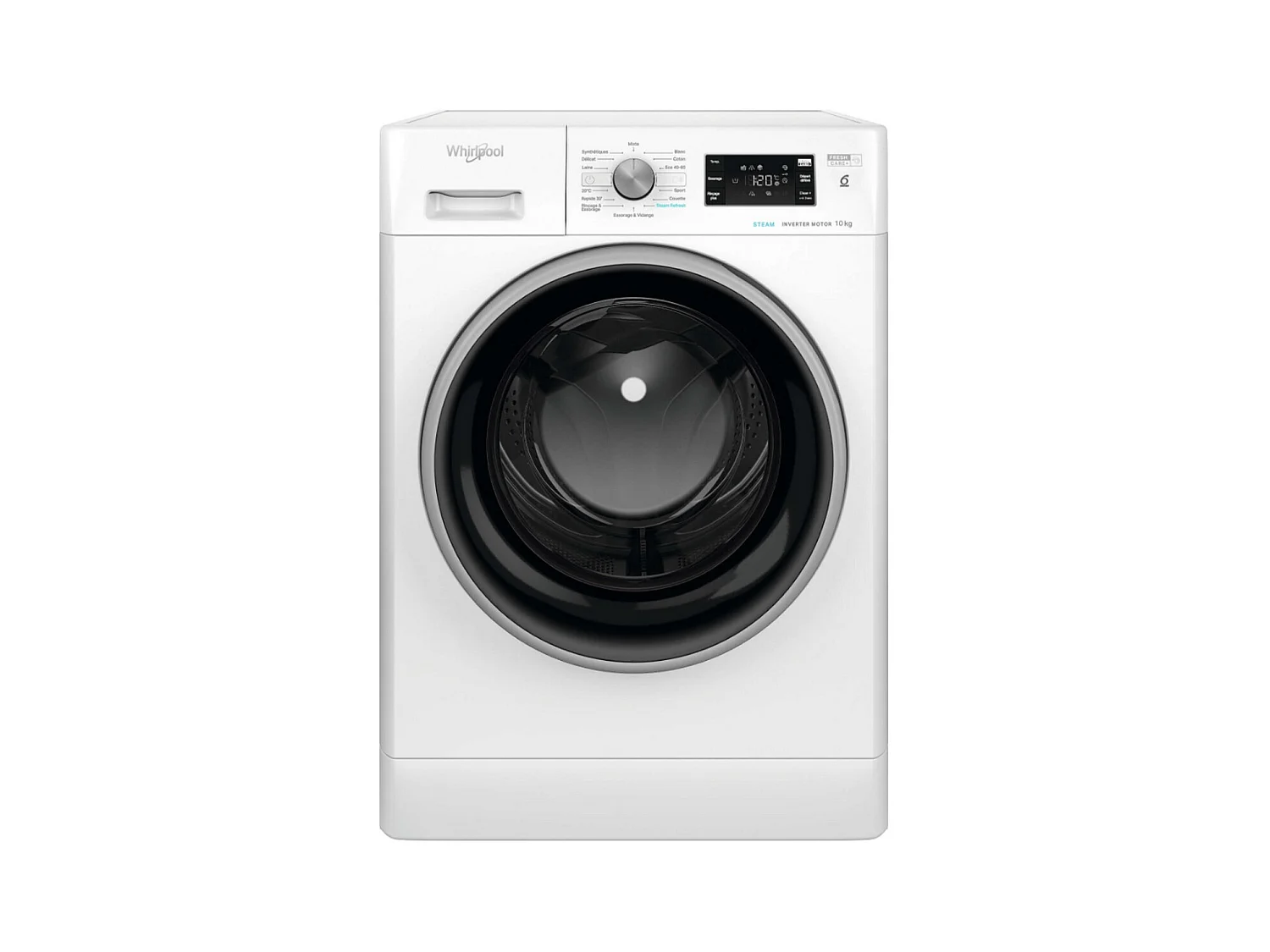 Whirlpool Lave-linge hublot 10kg 1400 tours/min blanc - FFBD10469BSVFR
