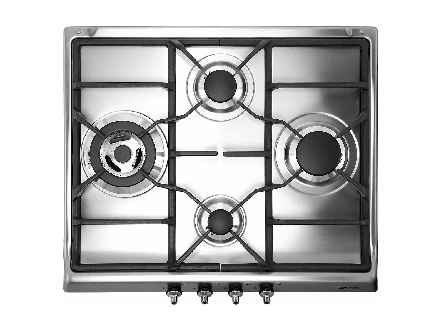 Smeg Table de cuisson gaz 60cm 4 feux inox - SER60SGH3