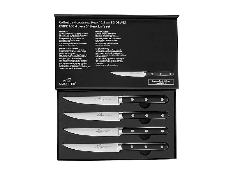 Lion Sabatier Coffret 4 couteaux à steak 12.5 cm abs - 765480
