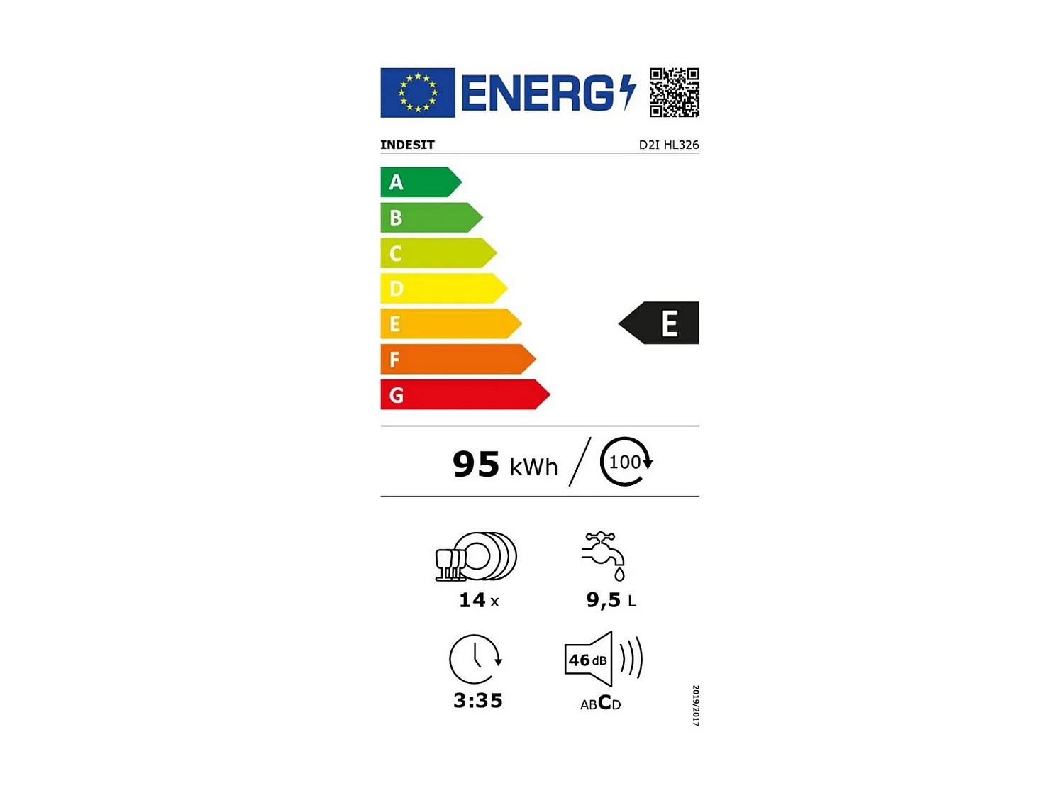 Indesit Lave-vaisselle 60cm 14 couverts 46db tout intégrable - D2IHL326