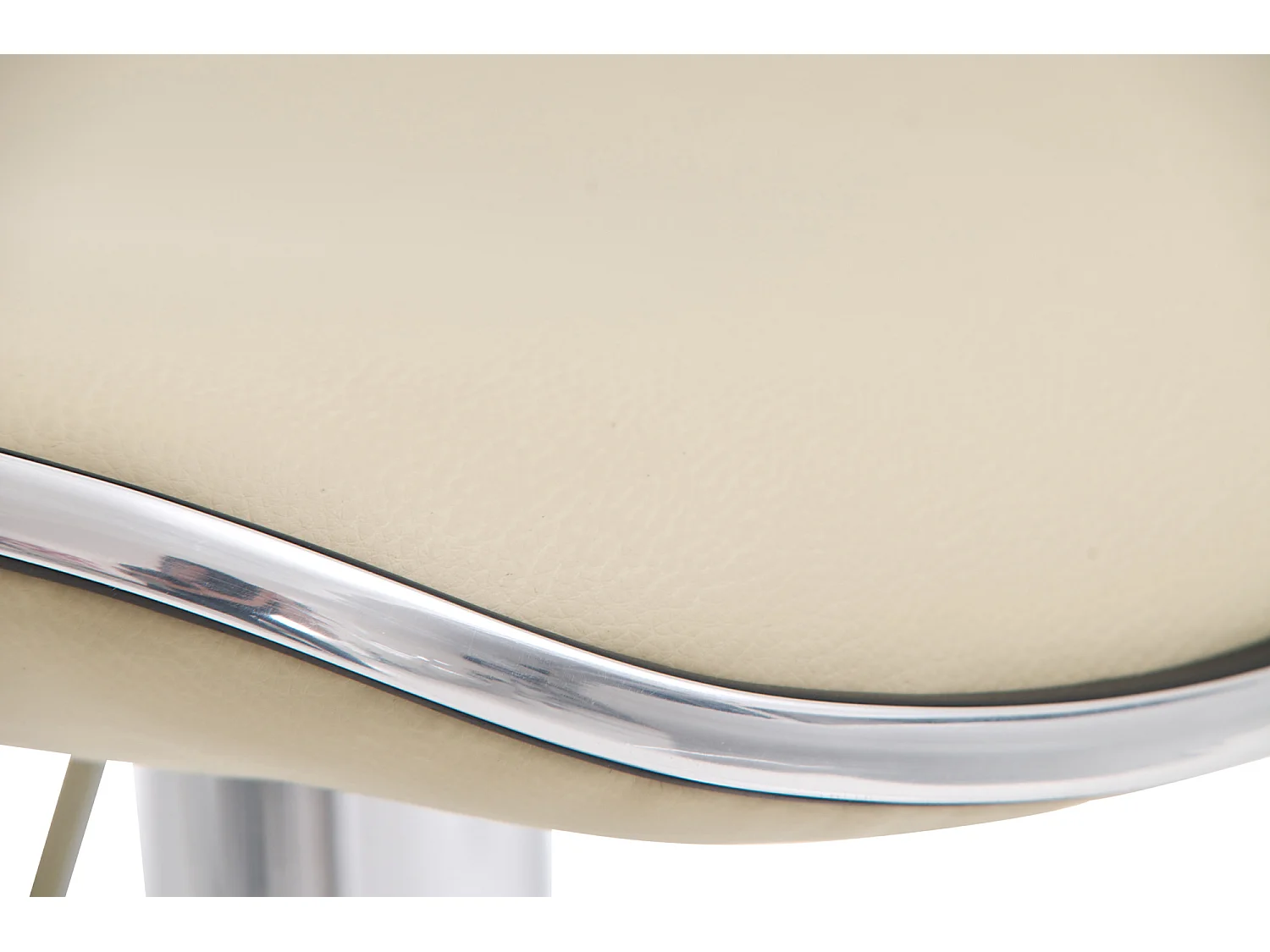 2er Set Barhocker - Kunstleder - creme - Shanghai