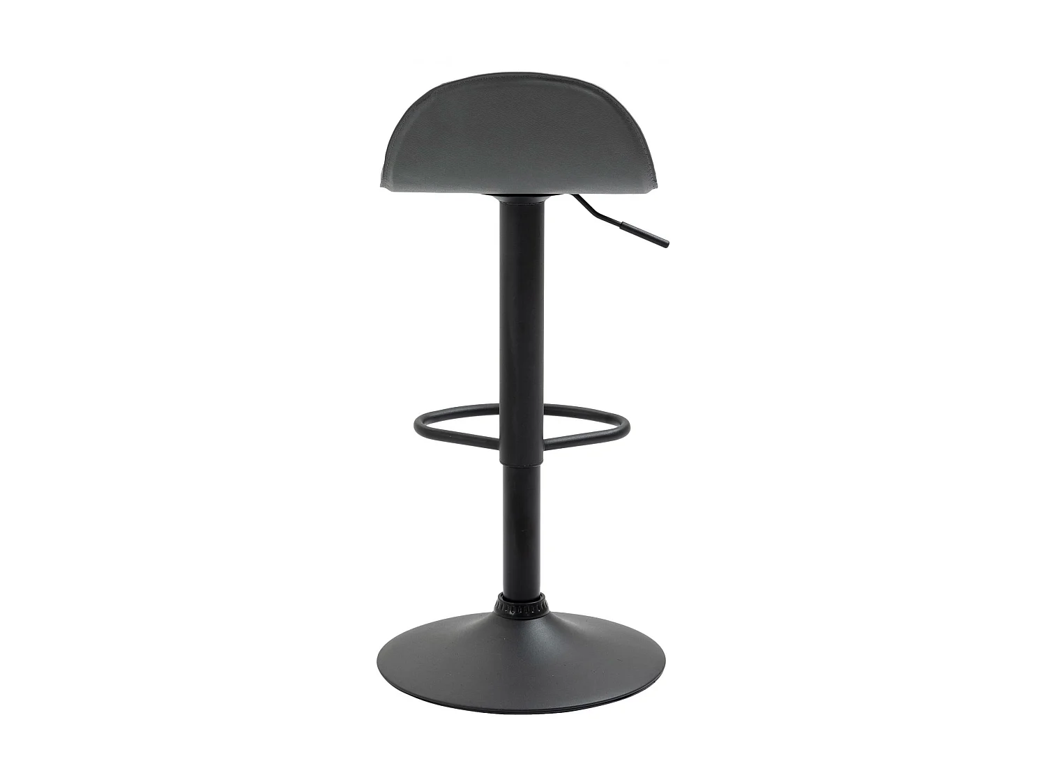 Tabouret de bar - Similicuir & Métal - Gris - Lana V2