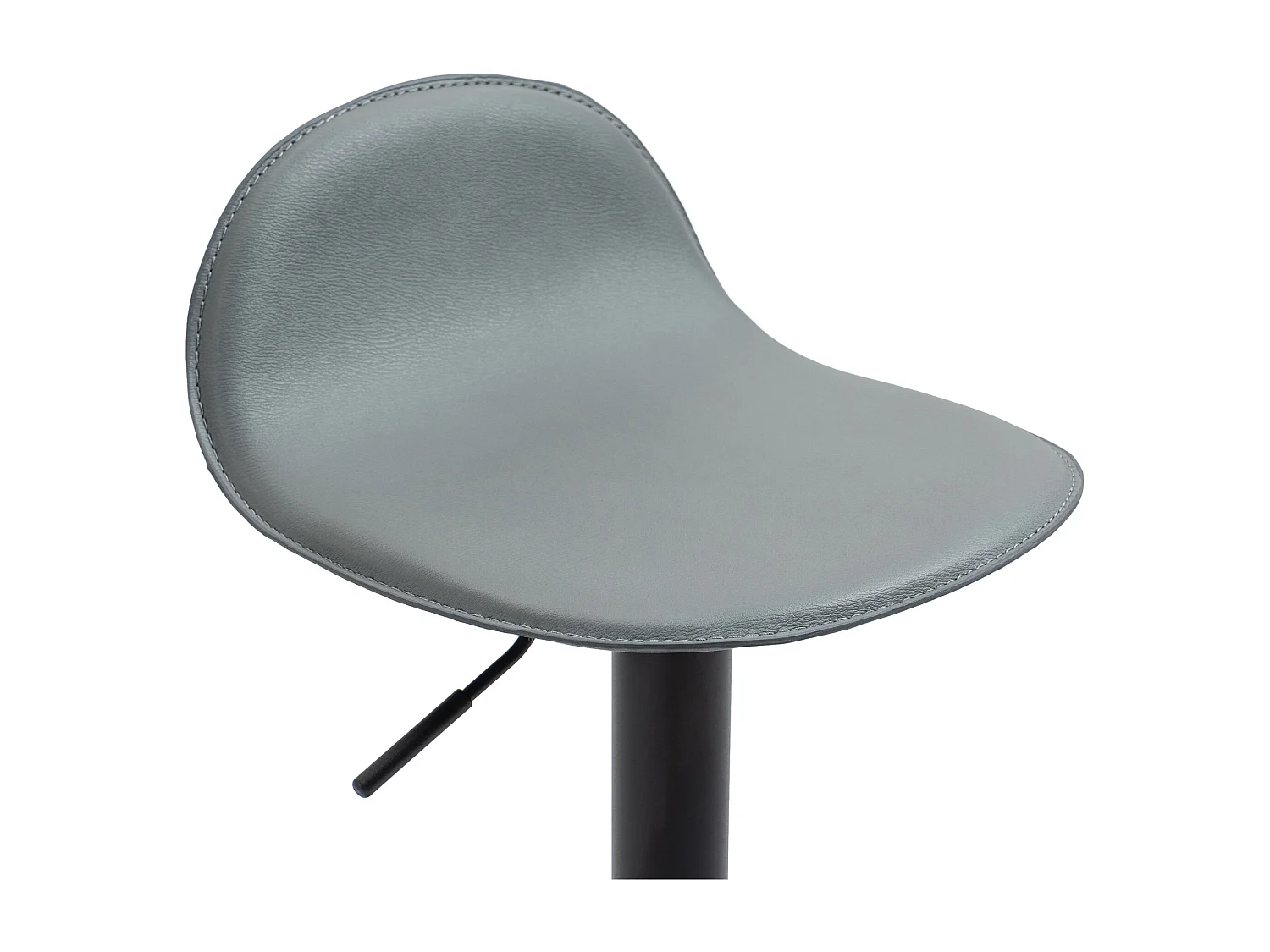 Tabouret de bar - Similicuir & Métal - Gris - Lana V2