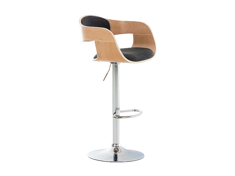 Barhocker - Stoff - natura/dunkelgrau - Kingston