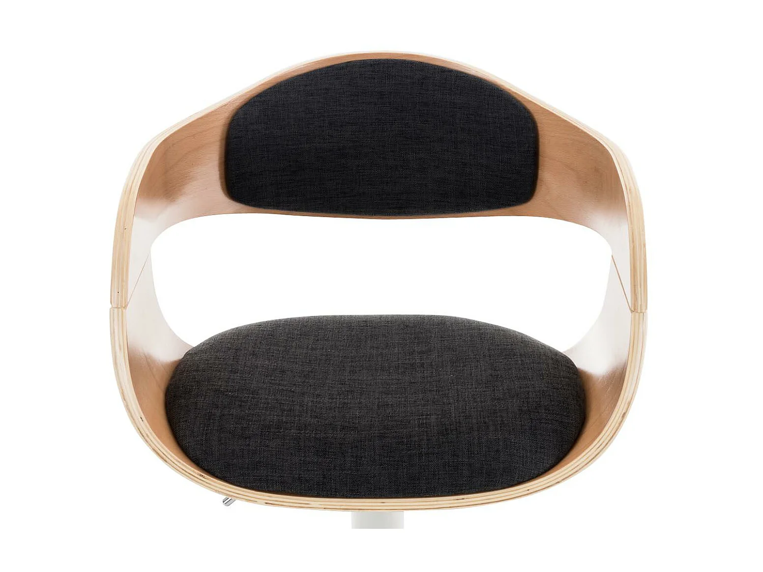 Tabouret de bar - Tissu - Nature / Gris foncé - Kingston