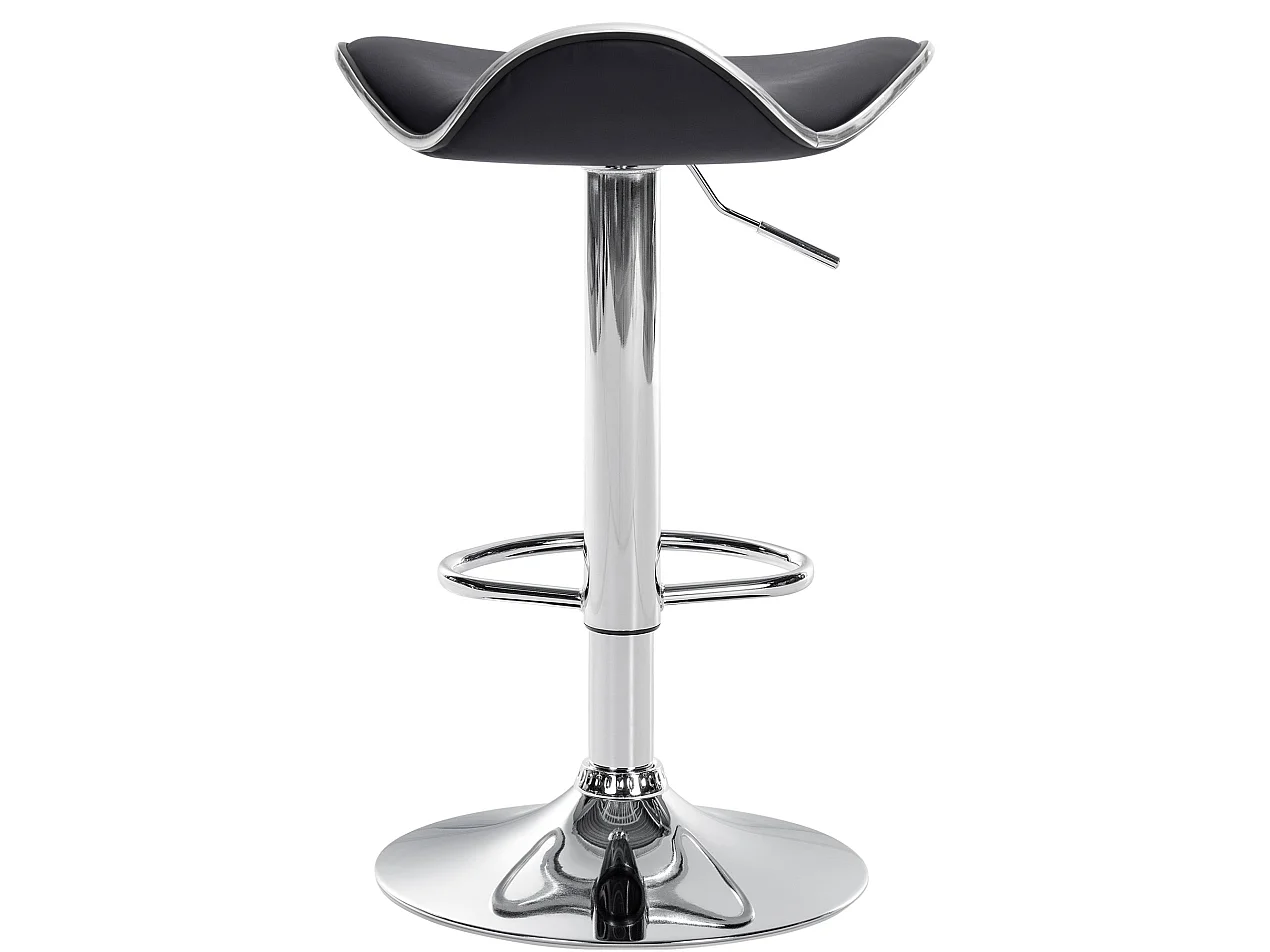 Tabouret de bar - Similicuir - Noir - Shanghai