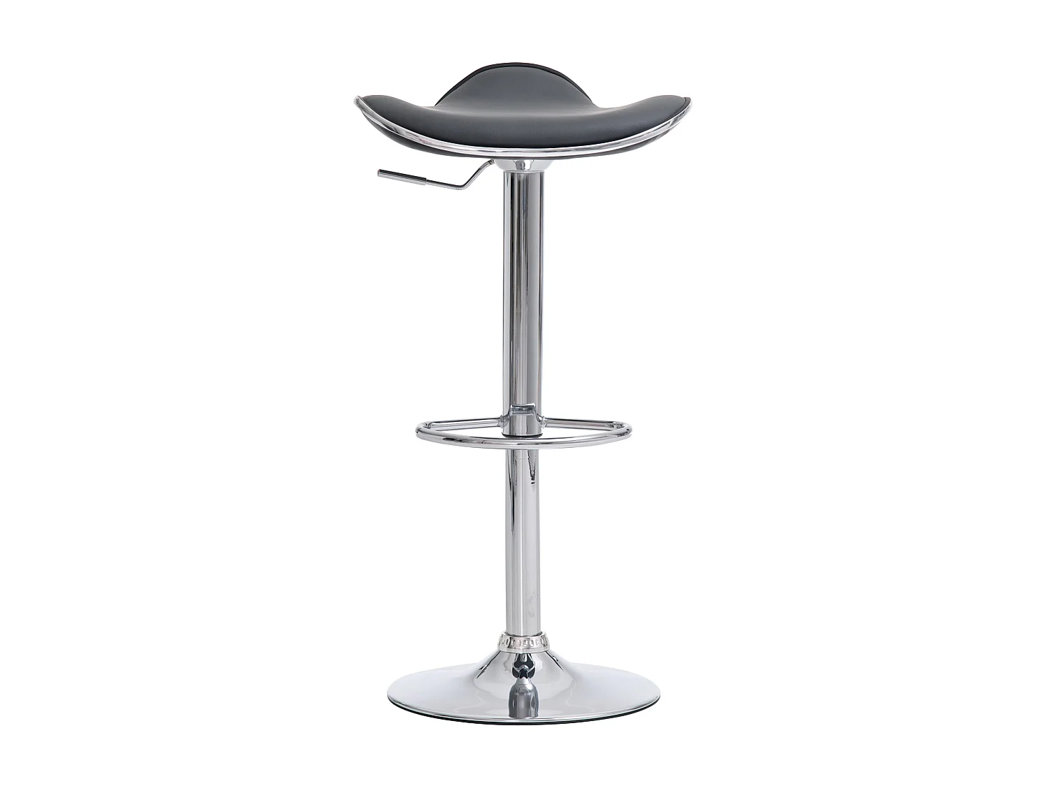 Lot de 2  Tabouret de bar - Similicuir - Gris - Shanghai