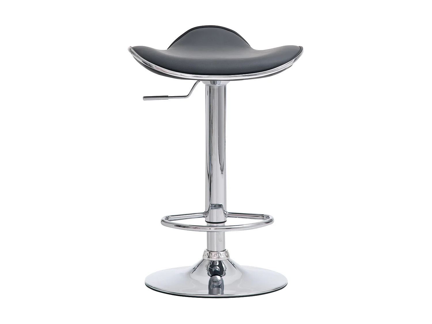 Lot de 2  Tabouret de bar - Similicuir - Gris - Shanghai