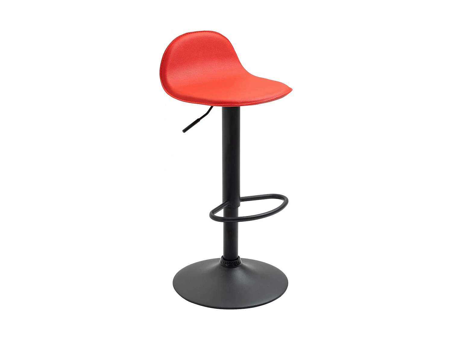 Tabouret de bar - Similicuir & Métal - Rouge - Lana V2