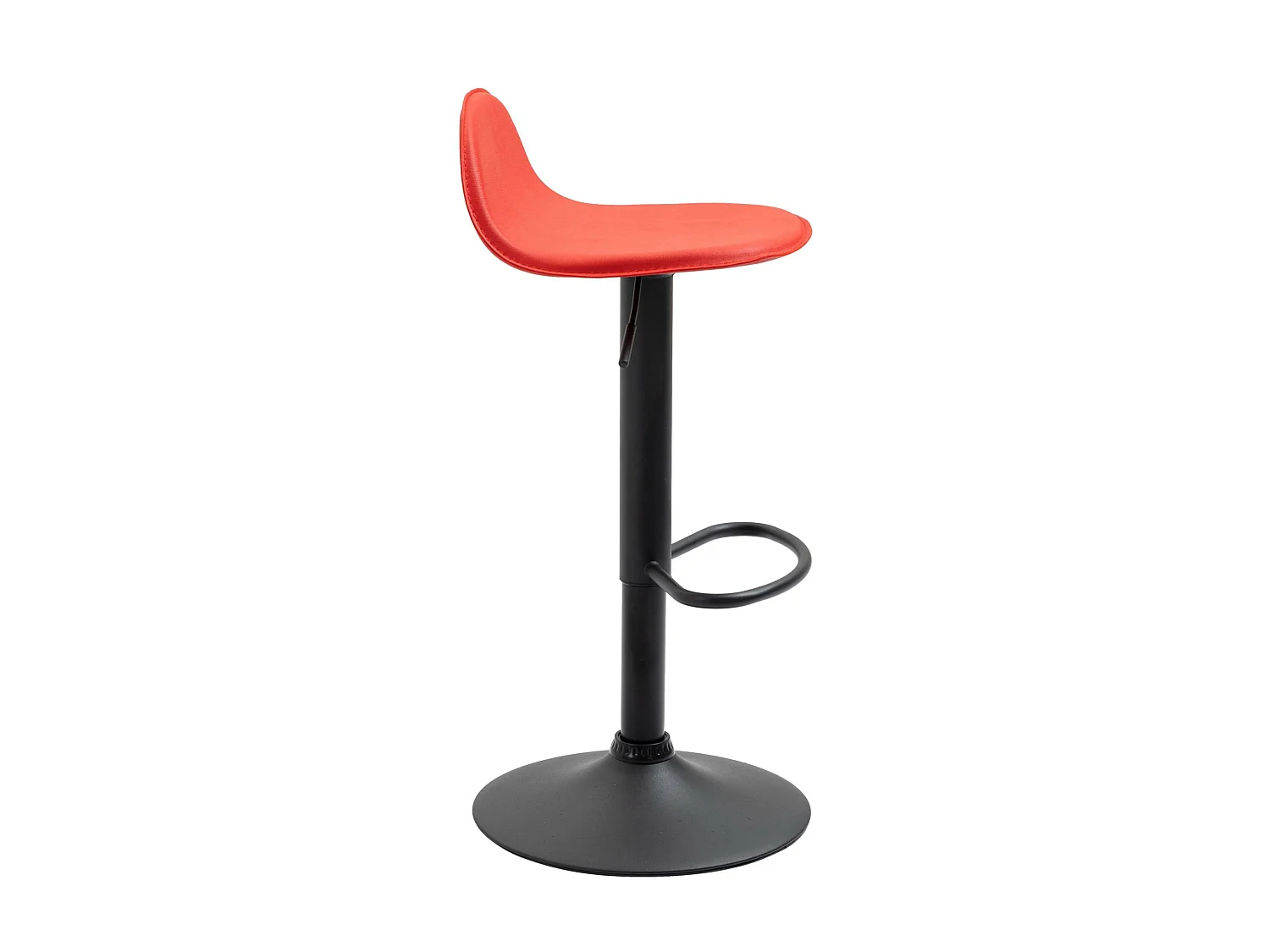 Tabouret de bar - Similicuir & Métal - Rouge - Lana V2
